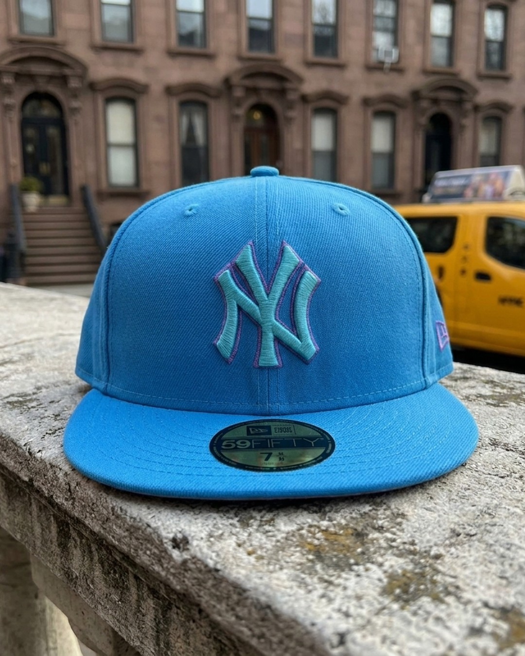 New York Yankees New Era 59FIFTY Fitted Sz 7 5/8 Solid Blue Blueout NWT