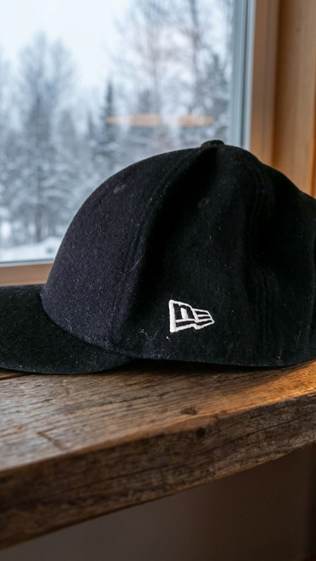 New Era 59FIFTY Black Wool Fitted Hat 7 3/8