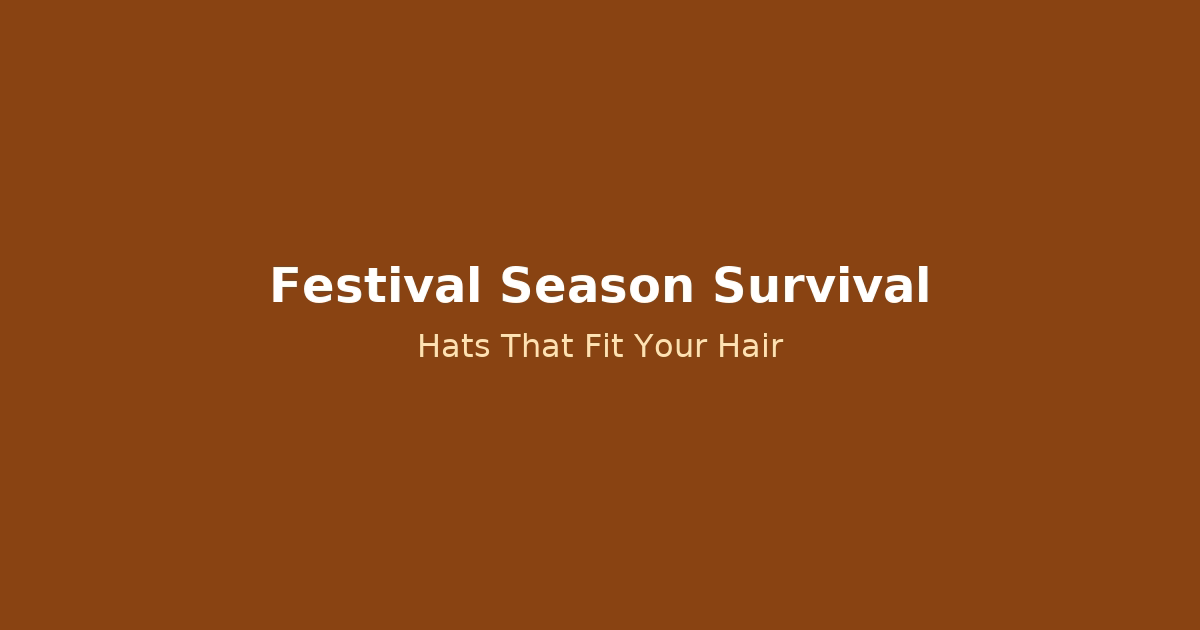 Festival Season Survival: Hats That Fit Your Hair Without Killing the Vibe