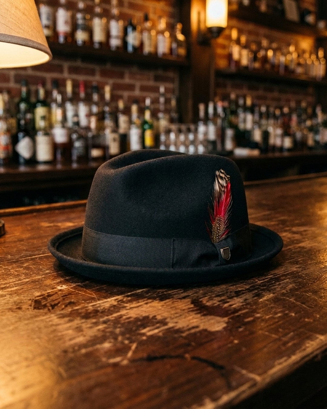 Brixton Gain Fedora M - BLACK REFB19B3