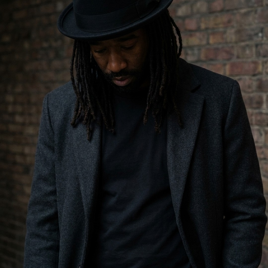 Brixton Gain Fedora M - BLACK REFB19B3 — worn