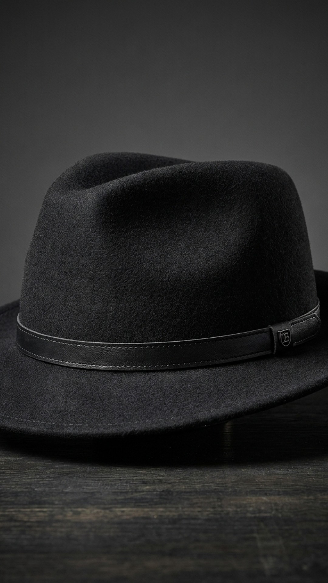 Brixton Messer Fedora Hat - Black Felt
