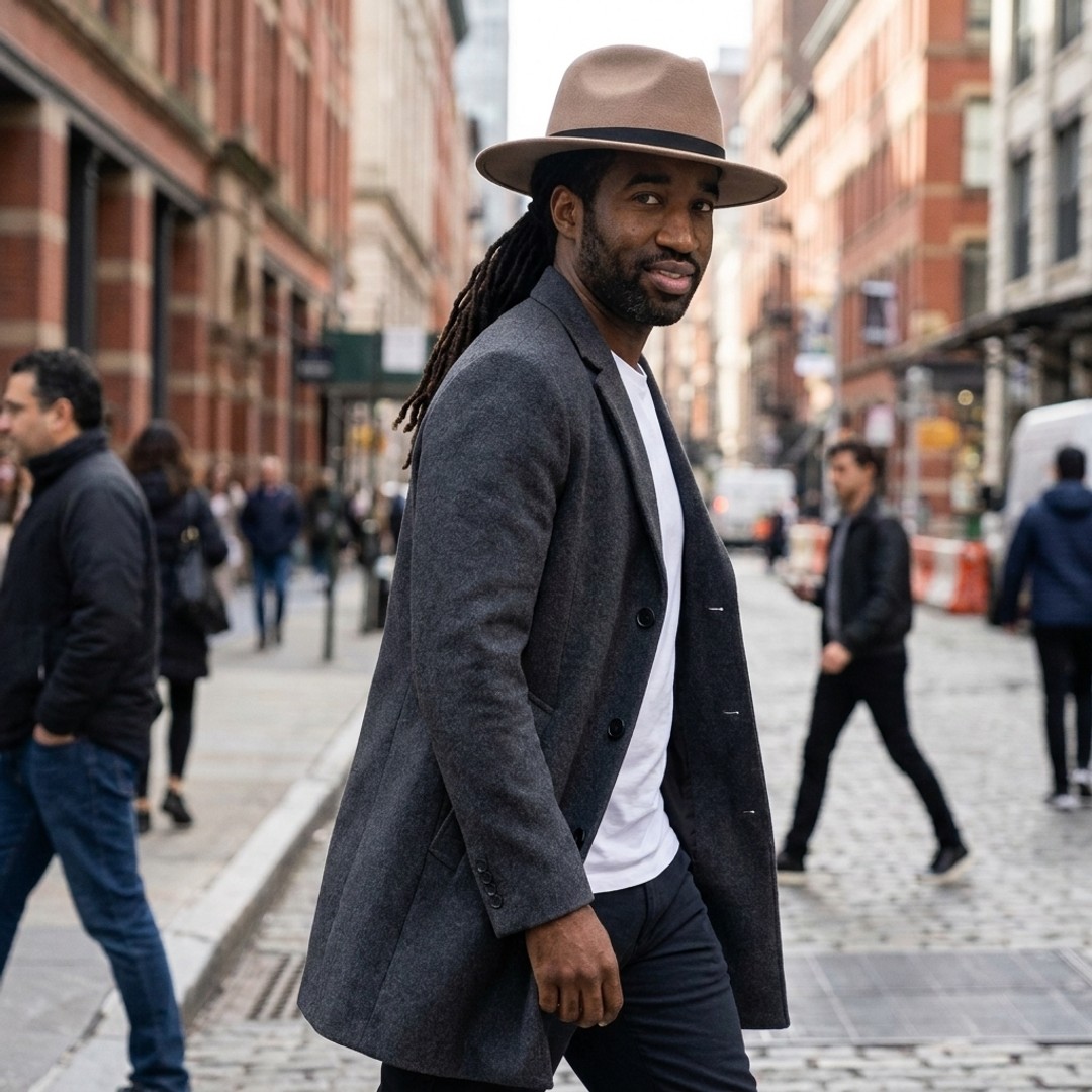 Brixton - Messer Packable Fedora - Twig SALE — worn