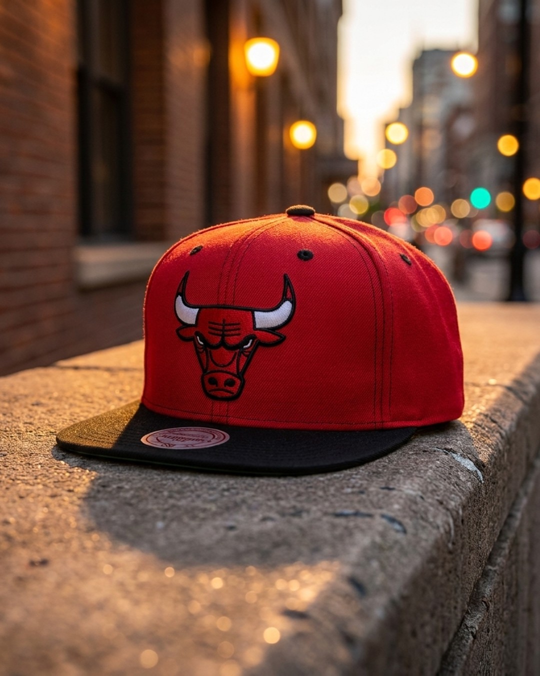 Chicago Bulls Mitchell & Ness Snapback Cap - Red/Black