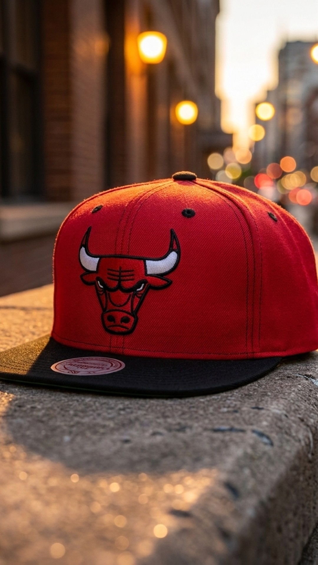 Chicago Bulls Mitchell & Ness Snapback Cap - Red/Black