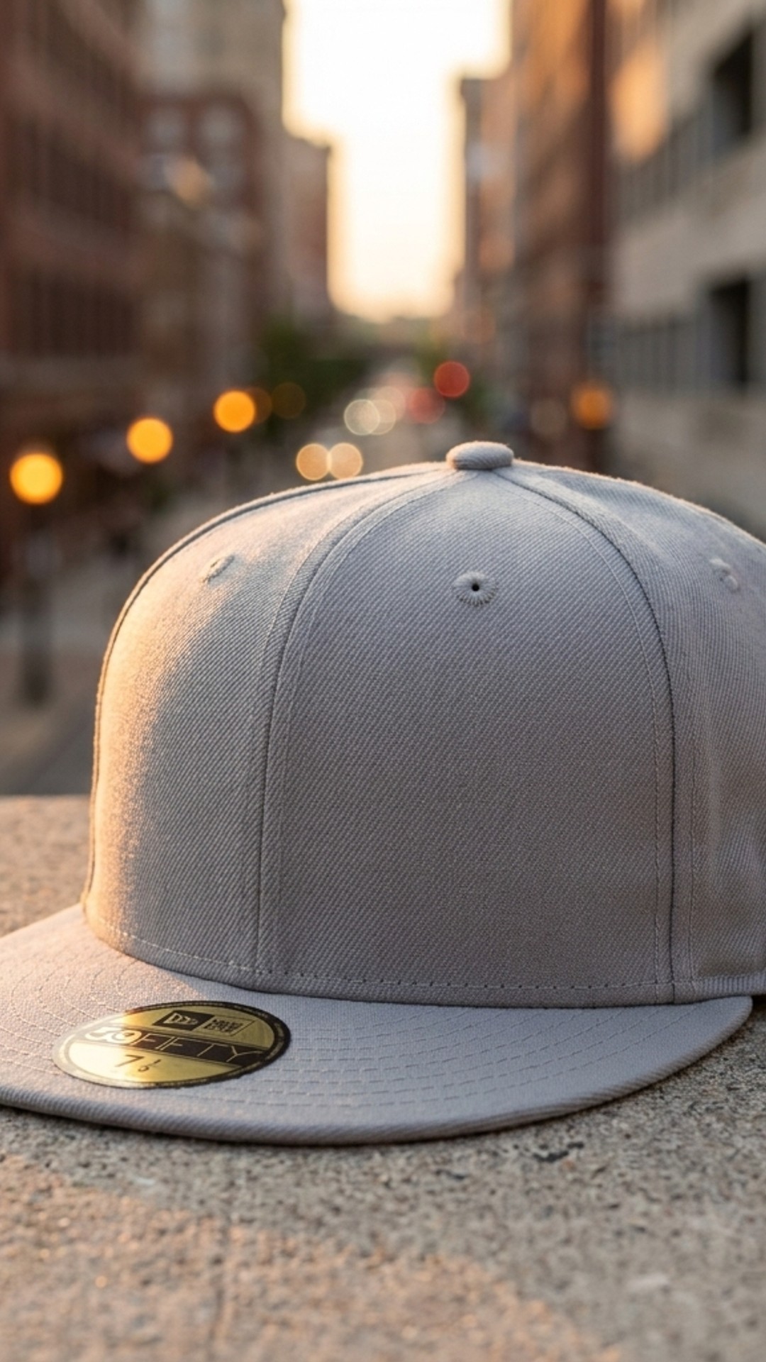New Era 59FIFTY plain grey 5950 7 7/8
